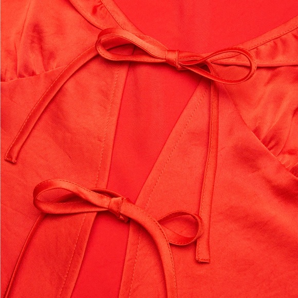 Aritzia | Wilfred | Tonka Satin sleeveless V-neck ruffled blouse - Picture 7 of 8